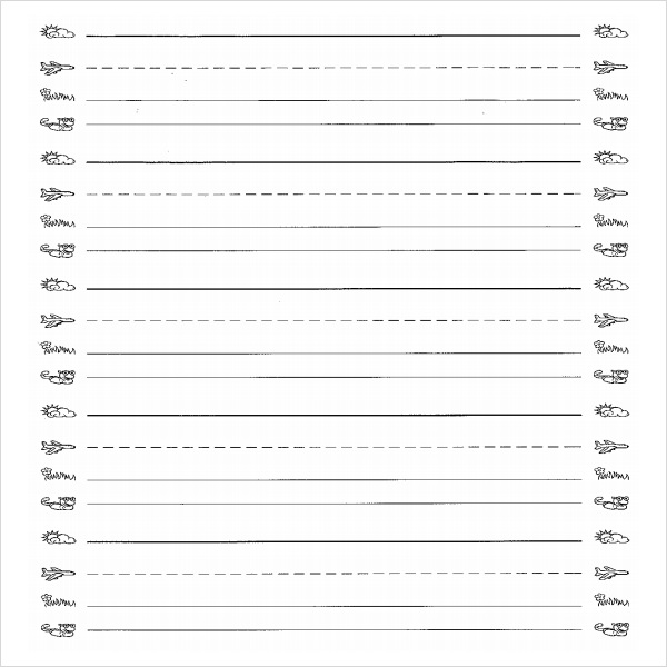 printable lined kindergarten paper