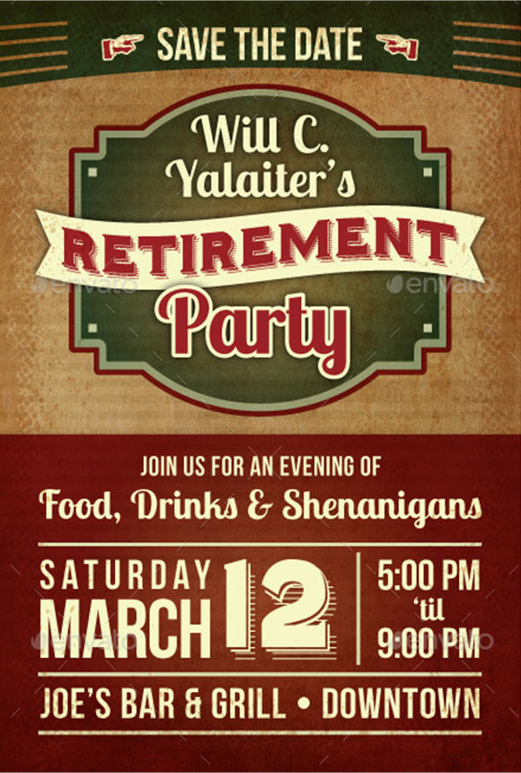 FREE 15+ Retirement Party Invitation Templates in AI | MS Word | Pages