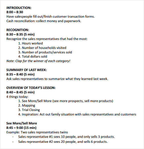 FREE 7+ Sales Meeting Agenda Templates in PDF MS Word