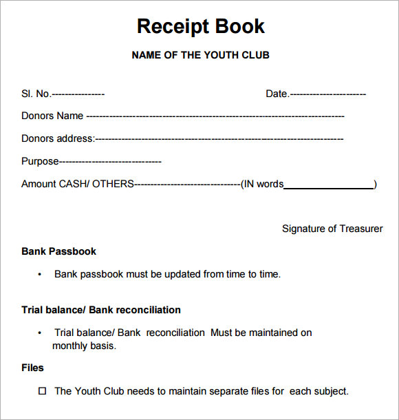 free 6 sample receipt templates in pdf