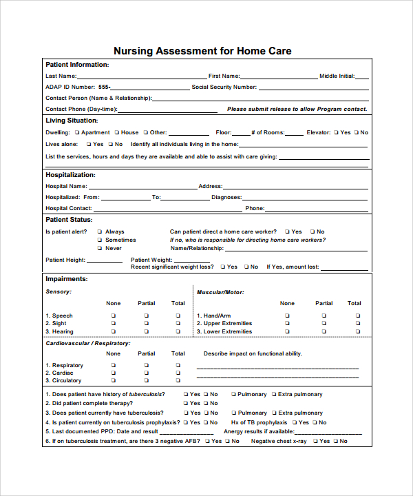 nursing assessment template1