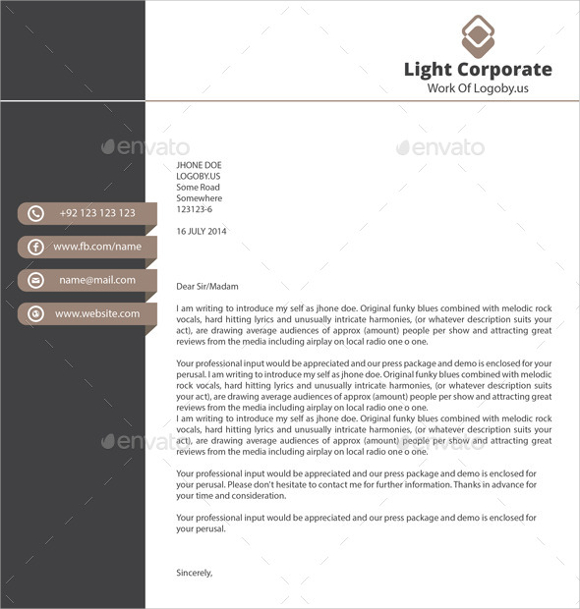 FREE 10+ Sample Personal Letterhead Templates in PDF | MS ...