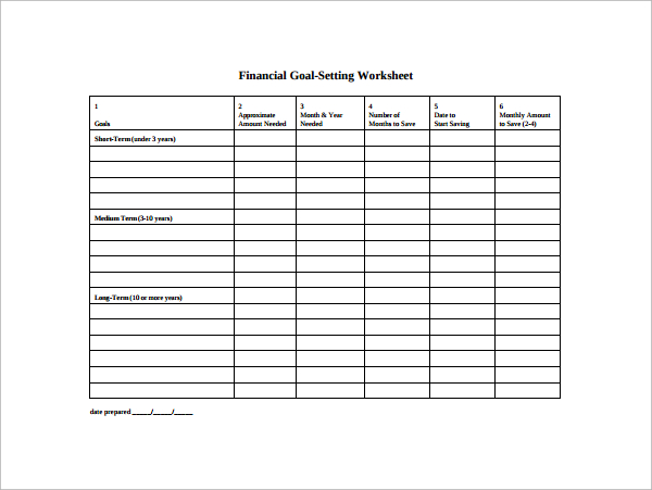 13+ Sample Goal Setting Templates – PDF, Word | Sample Templates