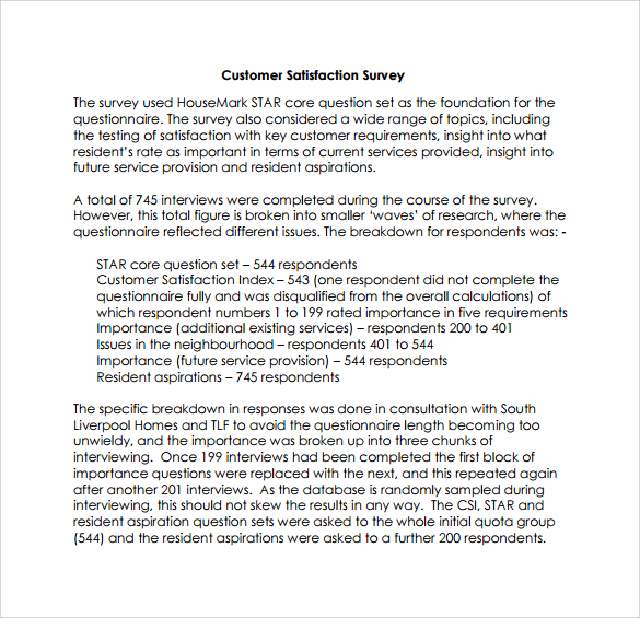 13 Sample Customer Satisfaction Survey Templates to Download | Sample