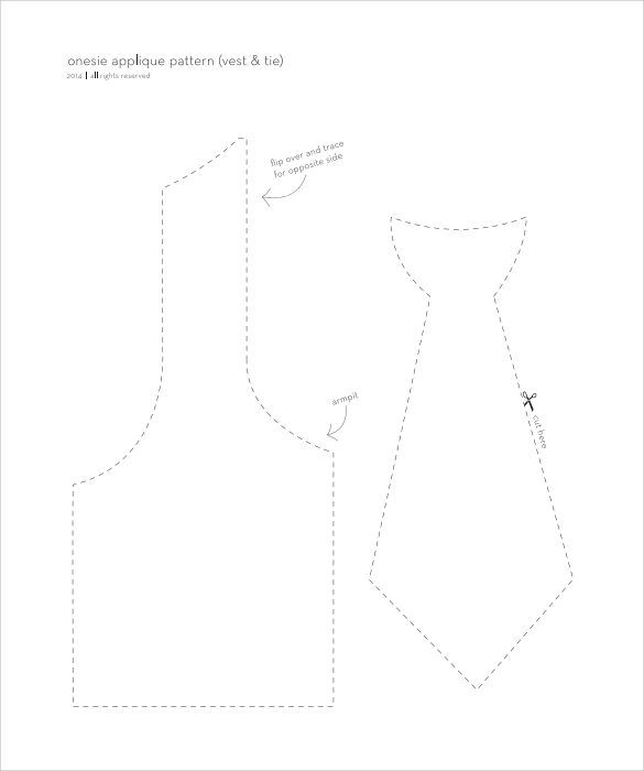 tie outline for onesies