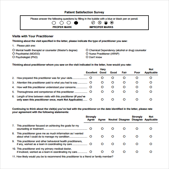 health services patient satisfaction survey