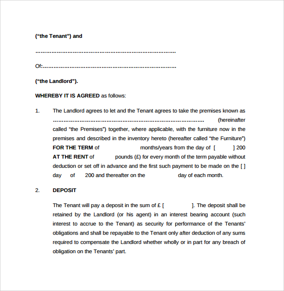 tenancy agreement pdf