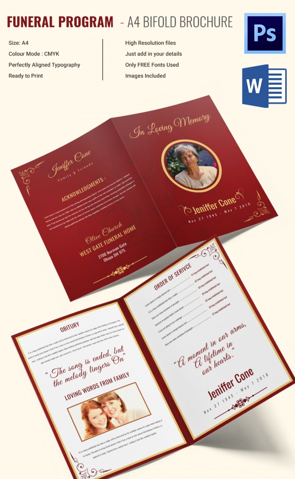 Sample Funeral Program Template - 30+ Download Free 