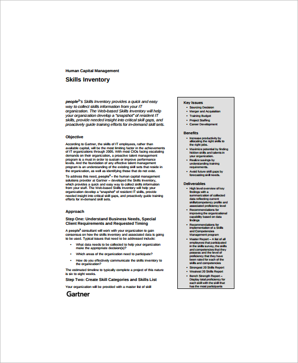 employee skills inventory template