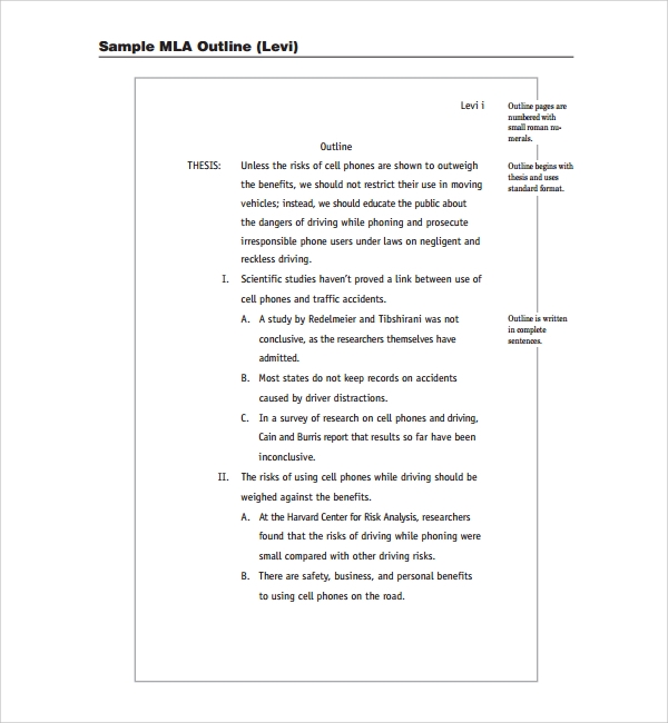 mla outline template pdf