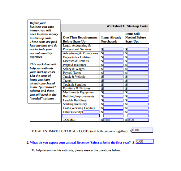 free income and expense wps template