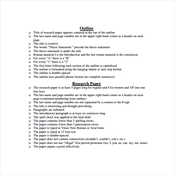 mla outline template to print