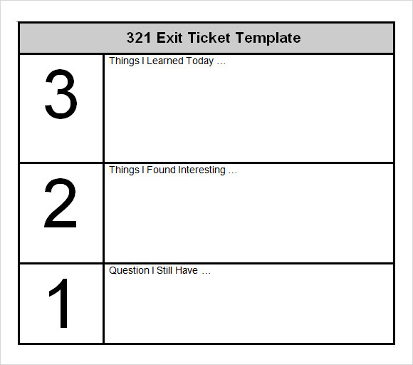 321 exit ticket template