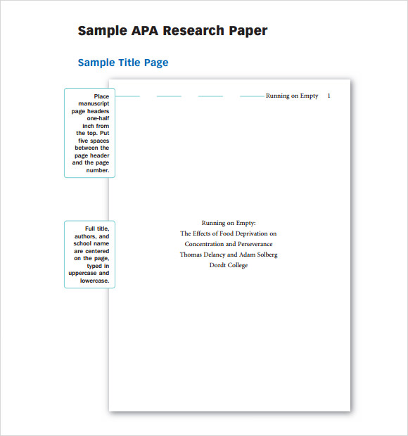 FREE 7 Sample APA Outline Templates In PDF