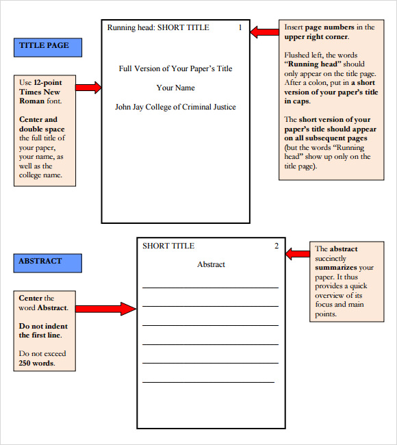 APA Research Paper Outline Template