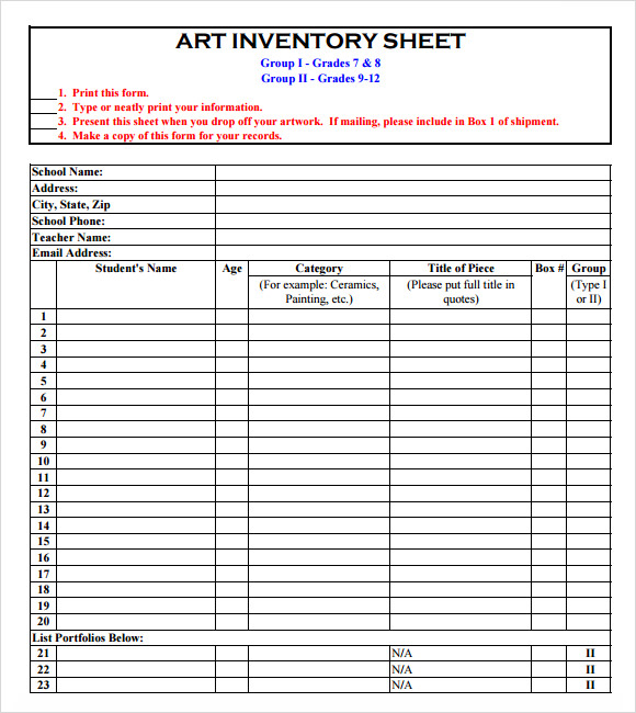 Tool Inventory Template BestTemplatess BestTemplatess