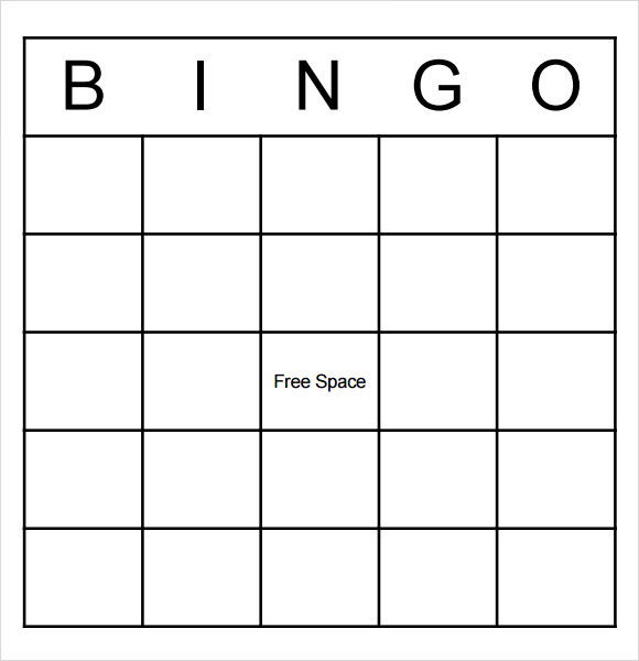 9 Blank Bingo Samples PDF Word Sample Templates