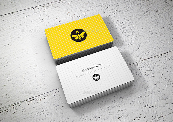Blank Business Card Mock-Up Template