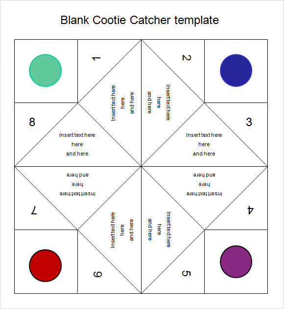 FREE 8 Cootie Catcher Templates In PDF PPT PSD