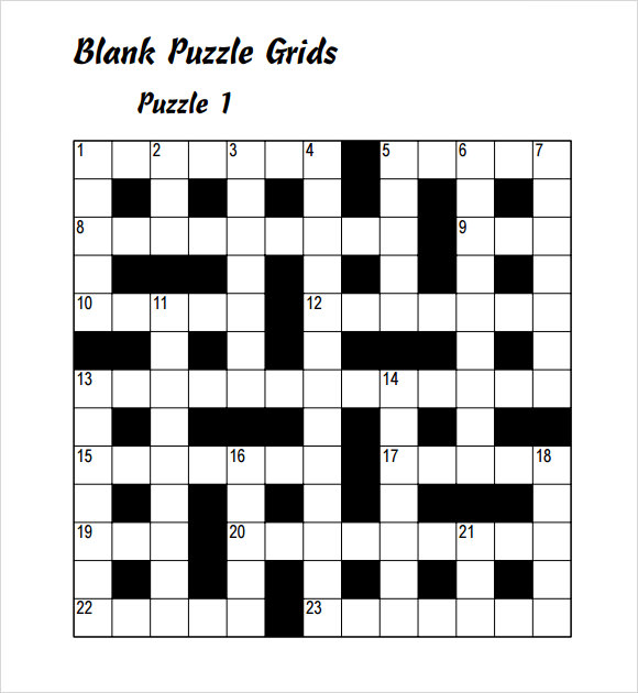 Free Crossword Puzzle Template Printable Printable Templates