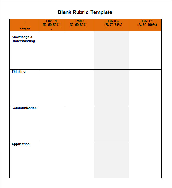 Rubric Template Word from images.sampletemplates.com