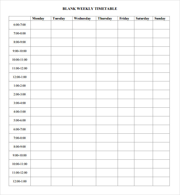 Dissertation timetables