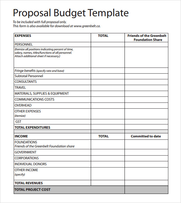 FREE 20 Sample Budget Proposal Templates In Google Docs MS Word 