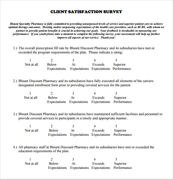 client satisfaction survey pdf