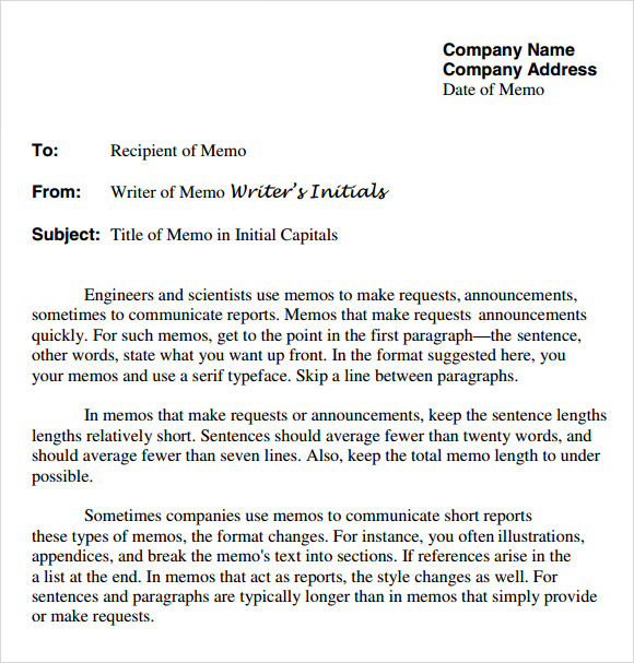 company letter template