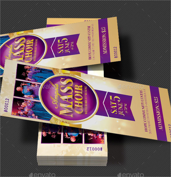 concert ticket template psd