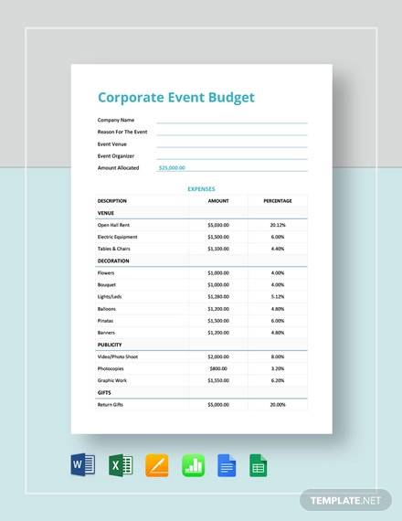 event planning budget template google sheets