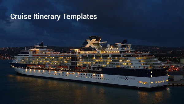 cruise itinerary templates