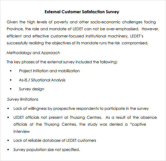 customer satisfaction survey pdf