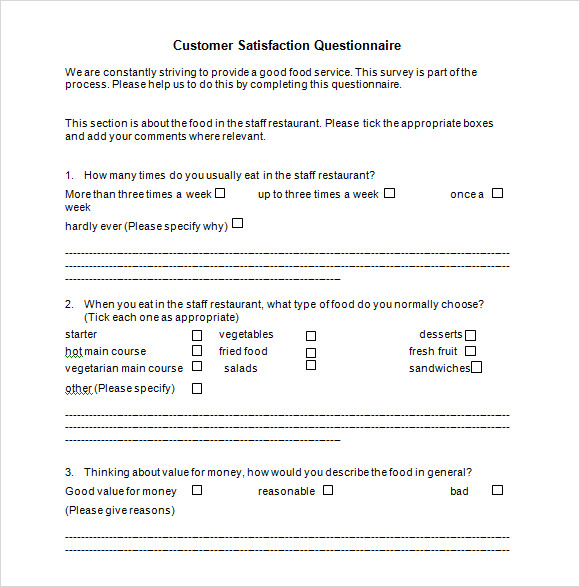 FREE 14 Sample Customer Satisfaction Survey Templates In