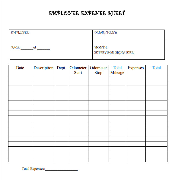 Free Download Monthly Expenses Sheet - cermab