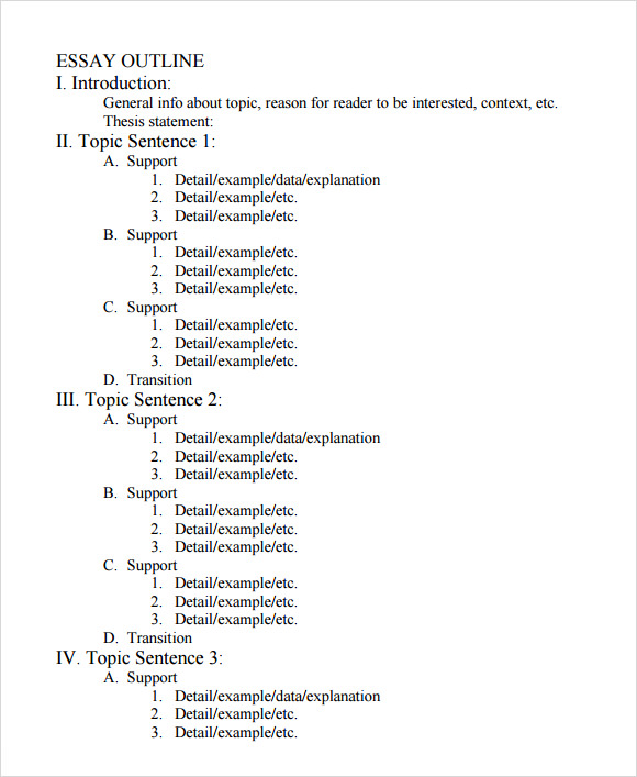 outline the format of writing a research project