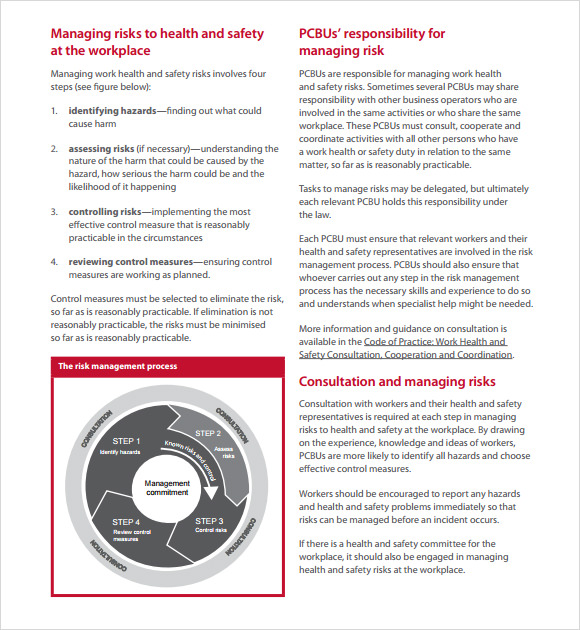 examples of risks in the workplace