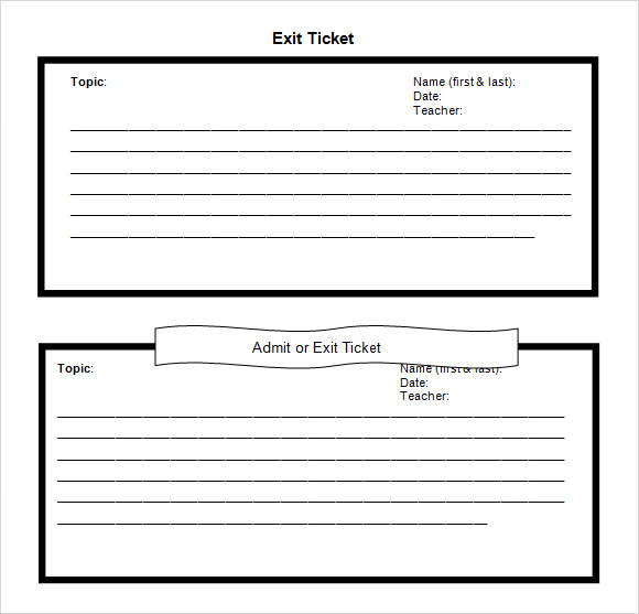 FREE 19 Sample Exit Ticket Templates In PDF PSD MS Word AI