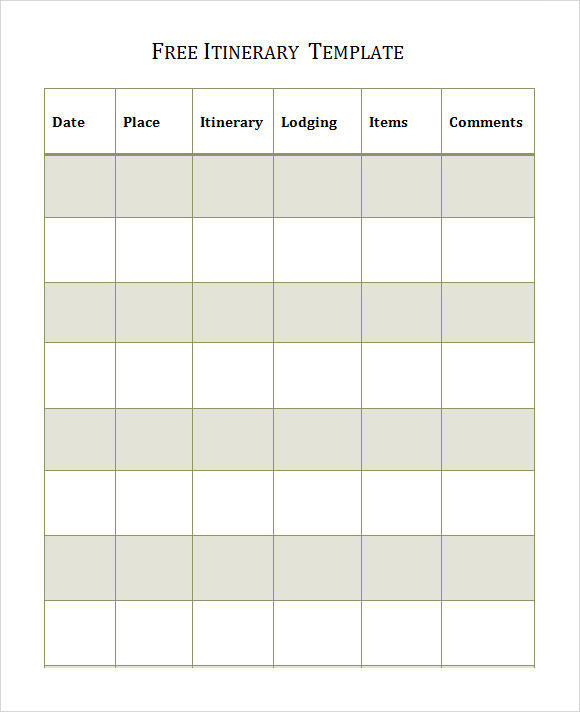 FREE 7 Daily Itinerary Samples In PDF MS Word Excel