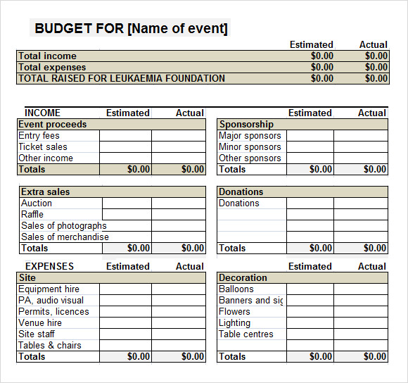 FREE 14  Event Budget Templates in Google Docs Google Sheets Excel