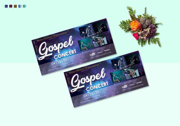 gospel concert ticket template