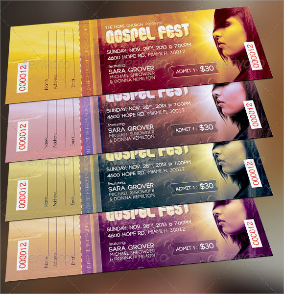 21 sample concert ticket templates sample templates