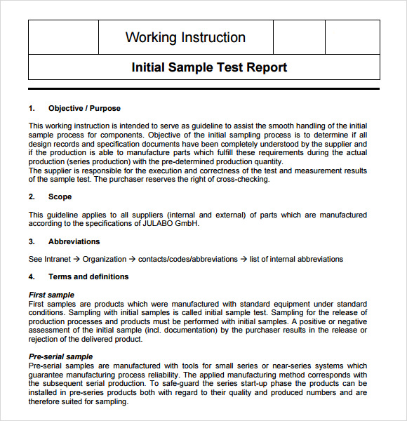 iso work instruction template