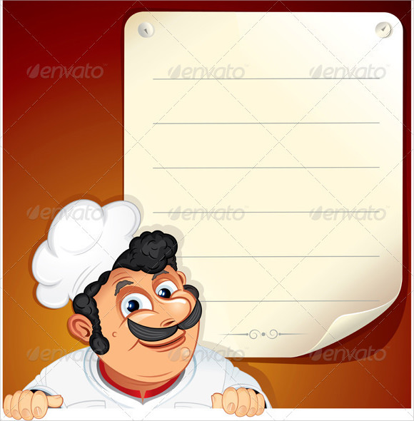 illustration blank menu template