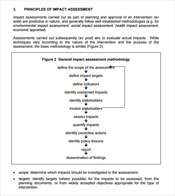 impact assessment template project management