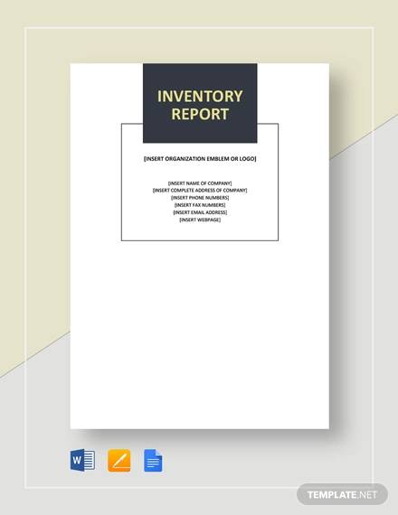 FREE 13  Sample Inventory Reports in PDF MS Word Google Docs