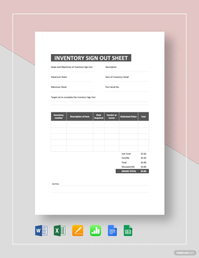 inventory sign out sheet template1