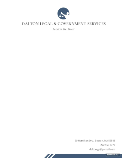 legal and government services letterhead template