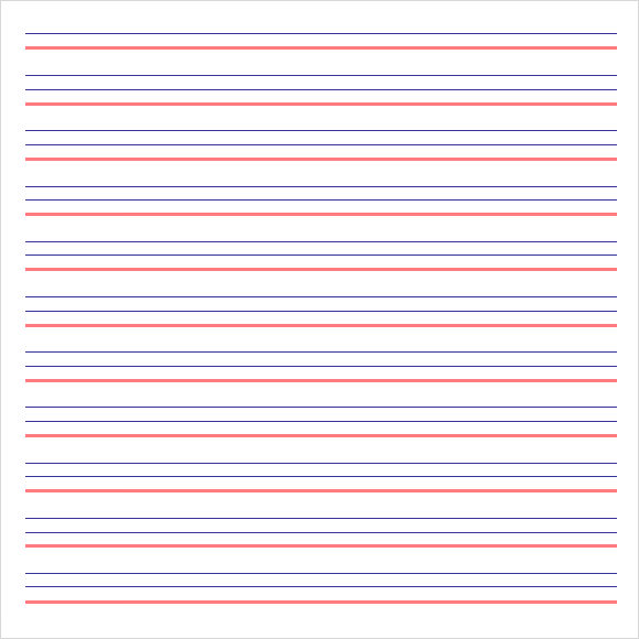 Kindergarten Lined Paper Printable Letters And Pictures