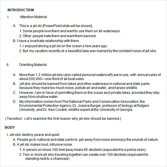 paper outline template word